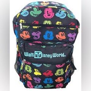 Walt Disney World Kids Colorful Mickey Mouse Backpack